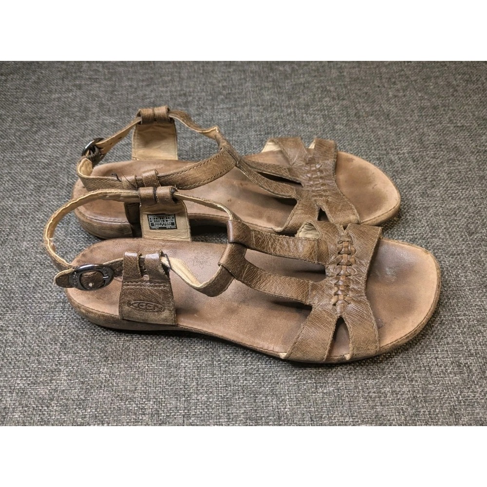KEEN Brown Gladiator Leather Strap Women's Sandals Size 7.5 US Shoes